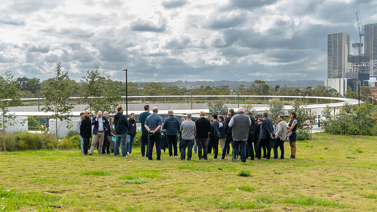 At the Parramatta Aquatic Centre, guest host Andrew Burges shared the innovative design approach that brings a sense of serenity to this remarkable project.