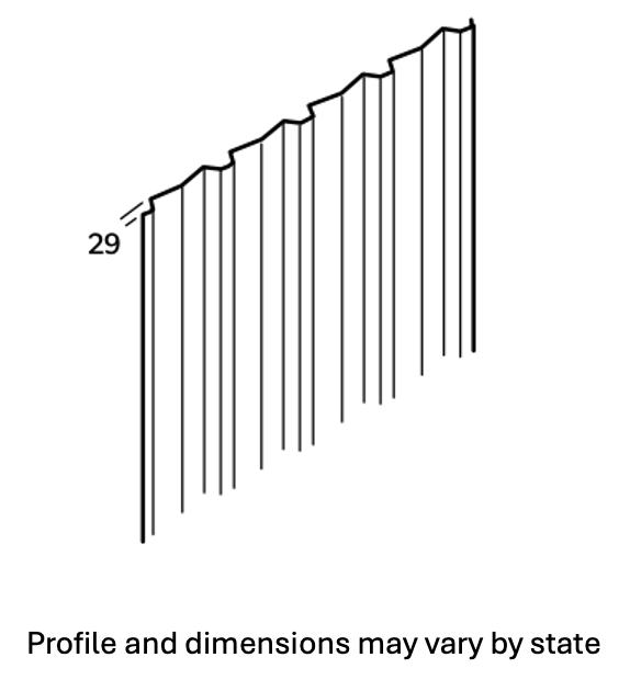 LYSAGHT NEETASCREEN® Fencing dimensions