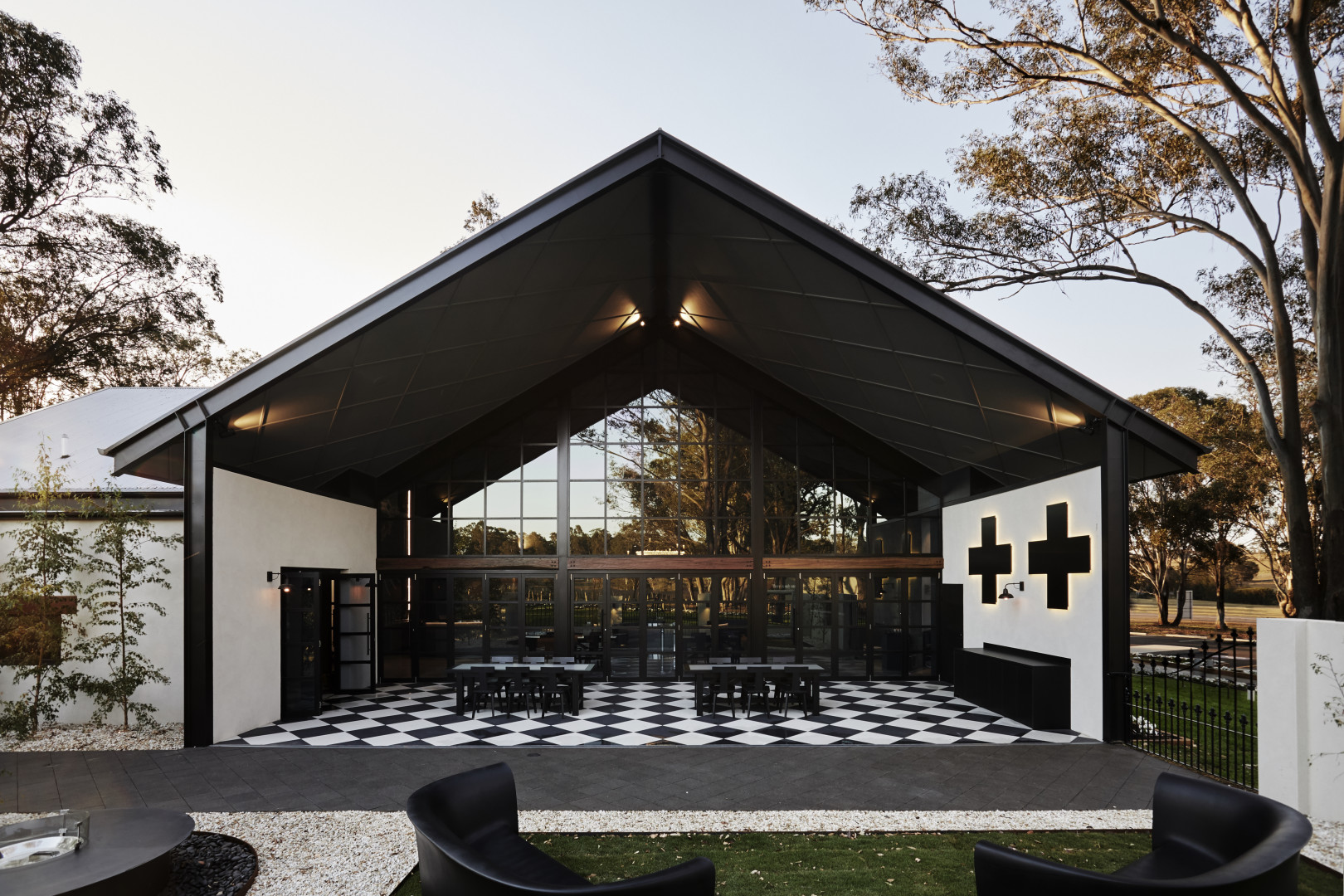 Vamp by Lisa McGuigan Cellar door clad in Lysaght WALLCLAD® in COLORBOND® steel Night Sky®