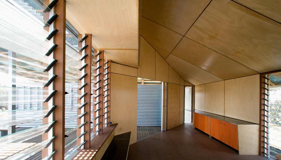 The Mt Franklin Visitors Shelter, with its environment-engaging exploded form, is anything but a typical bush hut.