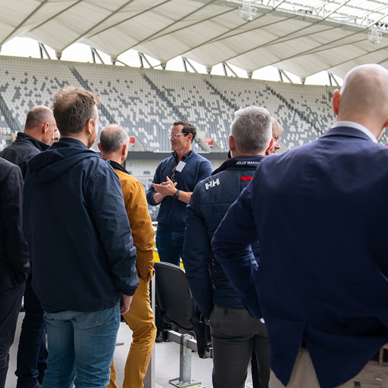 Guest host Al Baxter, Senior Principal and Director at Populous led the visit to CommBank Stadium, offering a firsthand look at the design of this world-class facility.