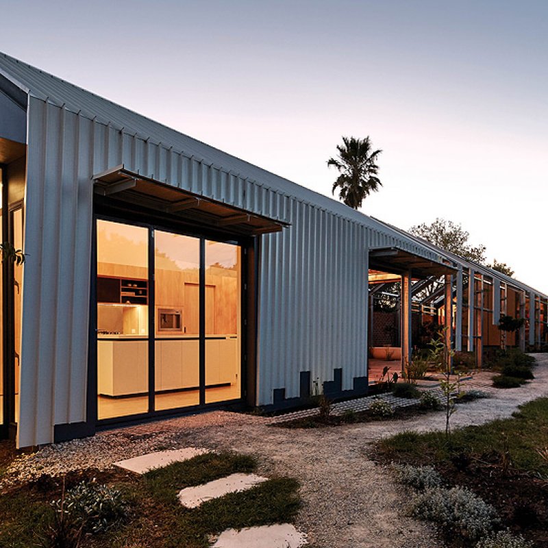 A purposefully fragmented steel shell is the hallmark of an idiosyncratic house in the heart of Melbourne's western suburbs.