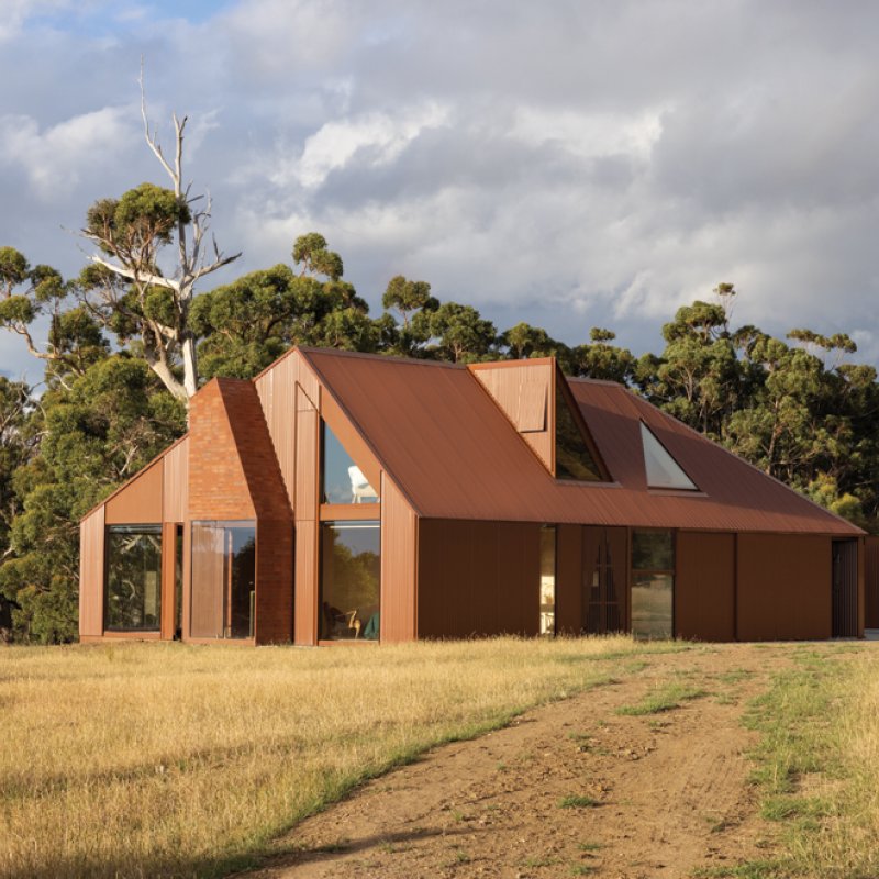 Coopworth House clad in Lysaght Custom Orb in COLORBOND steel Terrain colour