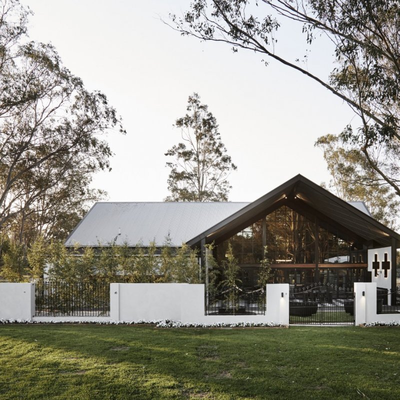 Vamp by Lisa McGuigan Cellar door clad in Lysaght WALLCLAD® in COLORBOND® steel Night Sky®