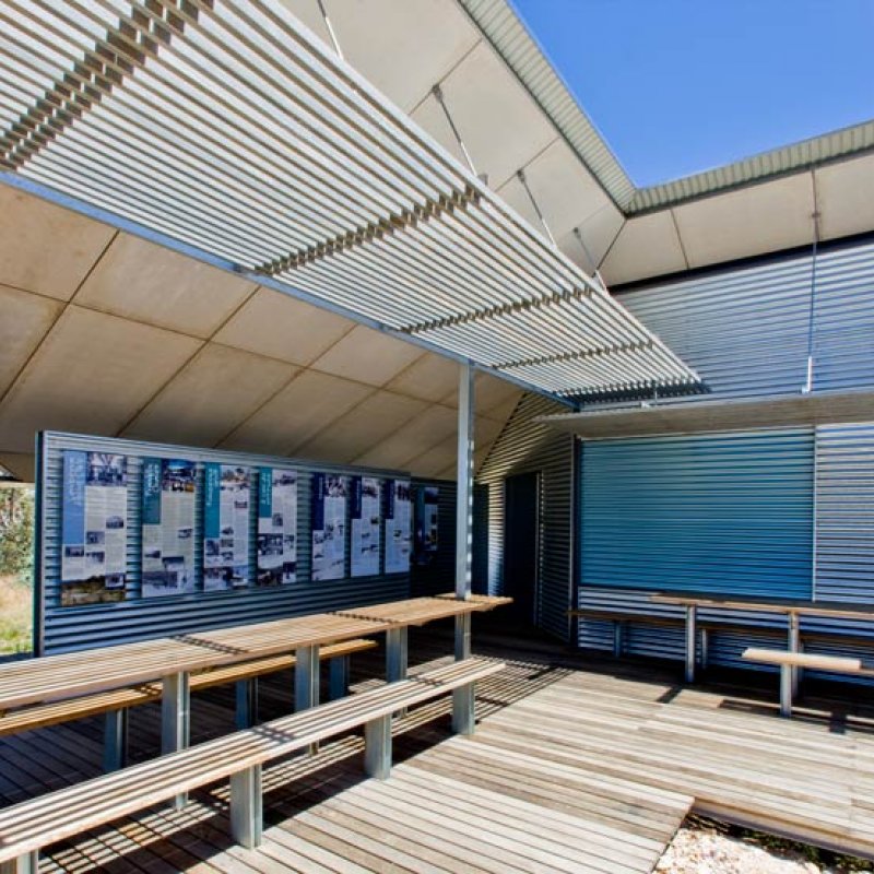 The Mt Franklin Visitors Shelter, with its environment-engaging exploded form, is anything but a typical bush hut.